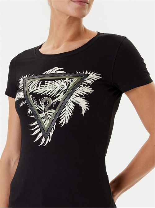 T-shirt logo triangolo GUESS | W5YI13J1314/JBLK